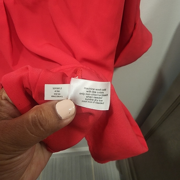 Women's LANE BRYANT long sleeve / roll up sleeves blouse hot pink Sz 14/16 - Picture 11 of 11